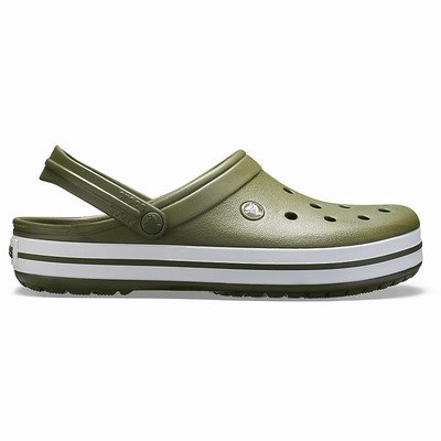 Crocs Bayan Terlik | Crocs Crocband - Yeşil/Beyaz, Boyut 36-44